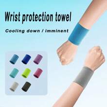 Cooling Sweat-Absorbing Wristband, Unisex Sports/Fitness/Basketball/Running Accessories, Ice Silk Cold Sense Wrist Support