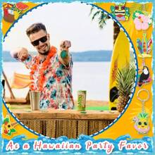 24szt. hawajskie breloki na imprezę, letnie flamingi ananasowe breloki na deskę surfingową, artykuły na imprezę przy basenie Aloha Beach, prezenty na letni festiwal na Hawajach, Boże Narodzenie