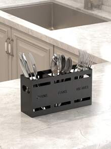 1 Piece, 3 Compartments Cutlery Box, Large Capacity Silverware Rack, Multi-Purpose Cutlery Rack, Cutlery Box, Fork, Spoon, Knife, Fashionable Cutlery Rack, Kitchen Organizer