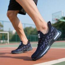 Zapatillas deportivas de hombre de textil ligero y transpirable ¡Imprescindible! 2024 nuevas zapatillas de hombre, material de punto transpirable, antiolor y ligero, suela blanda zapatillas de deporte para el ocio al aire libre, elección popular y práctica! - Negro - Ver 5