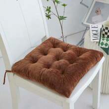 1PC Autumn And Winter Solid Color Plush Cushion, Can Also Be Used As A Cushion, With Fixed Rope, Suitable For Computer Office, Driving And People Who Need To Sit For A Long Time Room Decor Aesthetic Room Decor Home Decor Living Room Decor Chair Office Chair Chair Cushion Seat Cushion Back To School School Supplies