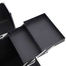 YUNRUX Professional Makeup Case, Multifunctional Cosmetic Trolley, Large Storage Case For Nails - 黑色 - 查看 4