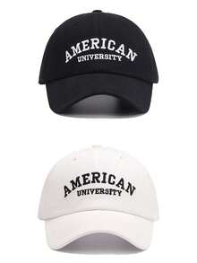 2pcs Ball Cap, New Letter Embroidery Baseball Cap, Fashionable American Style Casual Adjustable Breathable Visor Hat, Suitable For Outdoor Sports, Travel, Sun Protection, Unisex, Daily Use - 2pcs - View 8