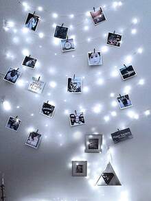 2pcs 3M 30LED Battery Operated Indoor Room Decor Copper Wire LED Fairy Lights String, Flameless Bendable String Lights For Bedroom Decor, Bookshelf & Party Wedding Decor Lights,Outdoor Garden Yard Tree Decor String Light,Living Room Wall Decor Lights - Silver - View 12