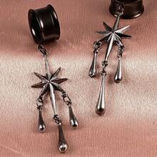 2PCS New Exquisite Ear Gauges Elegant Tassel Style Fashion Gothic Style Piercing Earrings Expander For Women Jewelry Suitable For Life And Parties. - Geometry - View 5