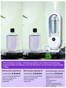 Advanced Aromatherapy Diffuser, USB Household Automatic Aromatherapy Humidifier, Hotel Spray Aromatherapy Machine, Toilet Deodorization And Fragrance Expander, Electric Air Purifier, Rechargeable, With Color Atmosphere Lights, Suitable For Bedroom, Living Room, Desk, Large Room, Pet Room, Hotel, Car, With 5 Working Modes And 6 Kinds Of Aromatic Essential Oils To Choose From