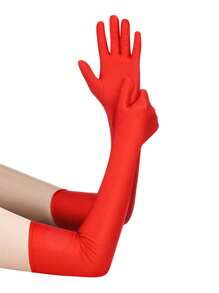 D EXCEED 1/2Pcs 1920s Long Opera Party Gloves For Women 20s Satin Gloves Costumes Elbow Length Bridal Evening Dress Accessory For Costume Party Engagement And Wedding Party