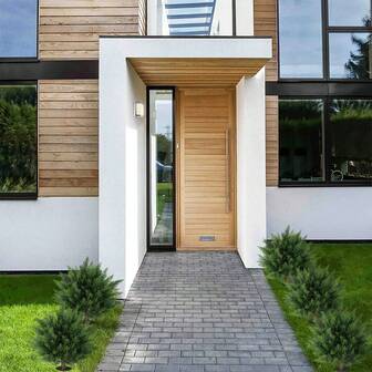 [2 UV Resistant Cedar Topiary] Artificial Cedar Topiary Ball Trees Set Of 2 For Outdoors With Ground Spike, UV Resistant Faux Cypress Plants Into Anywhere, Evergreen Shrubs Bushes For Room Front Porch Garden Backyard Decor