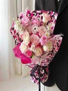 10Pcs Flower Wrapping Paper European-Style Waterproof Bouquets Wrapped With Flower Paper Flower Shop Materials Gift Packaging