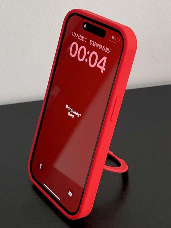 1pc Luxury Liquid Silicone Matte Invisible Ring Holder Stand Case For IPhone16 15 14 13 12 11 Pro Plus Max Wireless Charge