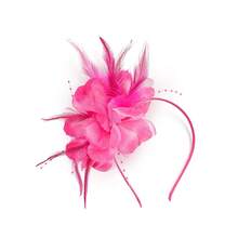 1pc Feather Fascinators Flower Headpiece Tea Party Wedding Cocktail Kentucky Derby Fancy Dress Party Fascinator Headband - Multicolor - View 13