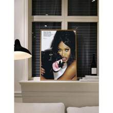 1PC Naomi Campbell Posters Decoration Modern Home Mural Wall Room Picture Wall Arts Vintage Painting Funny Print Decor Optional Frame ,Wall Art With Frame
