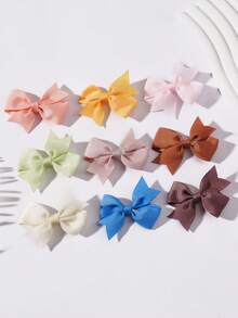 20/30/40个可爱女孩蝴蝶结发夹，假日旅行风发饰，生日派对礼物，学院风时尚发饰，混色 - 彩色 - 查看 8