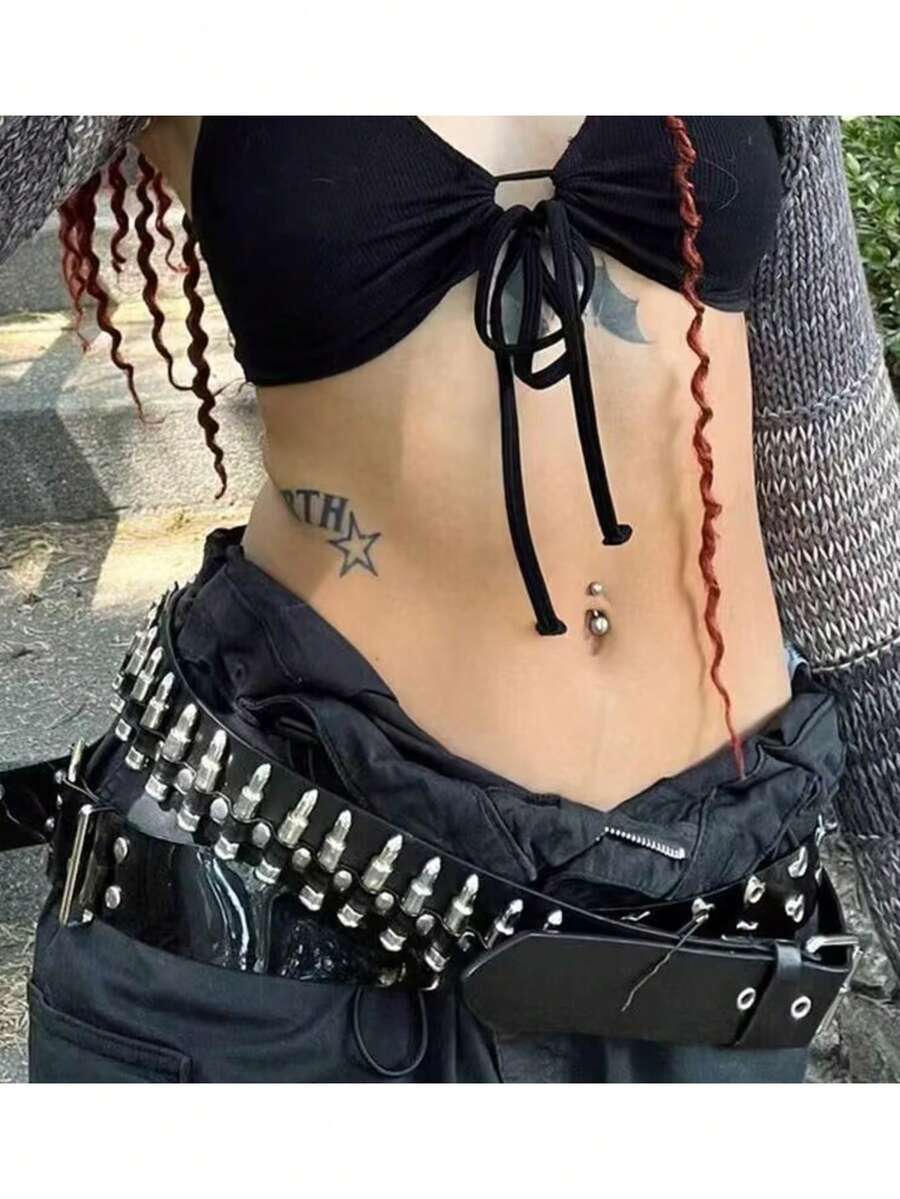 Women Belts - 黑色 - 查看 1