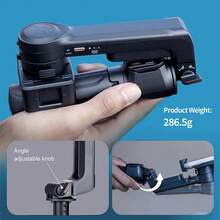 COMITOK Handheld Gimbal Stabilizer, Extendable Selfie Stick Tripod With Fill Light And Wireless Remote, Compatible With Apple & Android Phones, For Vlogging, Video & Photo Shooting, Black