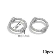 10pcs304 Stainless Steel Simple Double Holes Twist Ring Link Ring Beading Can Wear Beads Pendant DIY Bracelet Necklace Jewelry Making Supplies