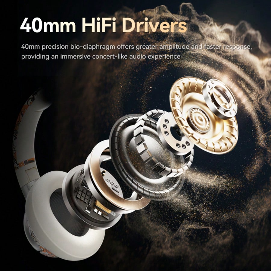 Reletech سماعات رأس لاسلكية بلوتوث T12 بتصميم جراف...