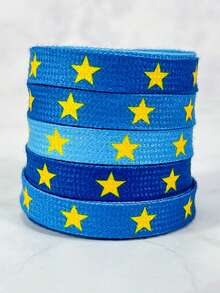 Cordones de zapatos con estampado de estrella nuevos para zapatillas, zapatos casuales, zapatos deportivos - Multicolor - Ver 9