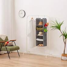 Estantería colgante de 4 niveles, organizador colgante de armario - Gris - Ver 7