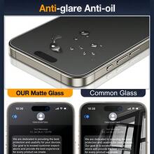 BOLLYMORE 3pcs Matte Privacy Tempered Glass Screen Protector, Compatible With IPhone 17 Pro Max/17/14/13/12/11/XR/X/XS, 9H Anti-Peeping Matte Tempered Glass, 2.5D Anti-Fingerprint Matte Privacy Glass, Anti-Scratch, Matte Privacy Glass Screen Protector, Suitable For Phone Cases - 3pcs Matte Privacy - View 2