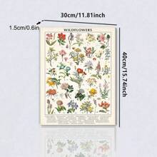 1pc Flower Print Unframed Painting,Wall Art,Canvas,Poster Gifts Birthday Graduation