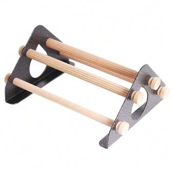 Soporte de entrenamiento para polluelos pequeños, estructura de metal durable con barra de percha de madera natural para gallinero y cría, juguetes divertidos, fácil de ensamblar y limpiar.
