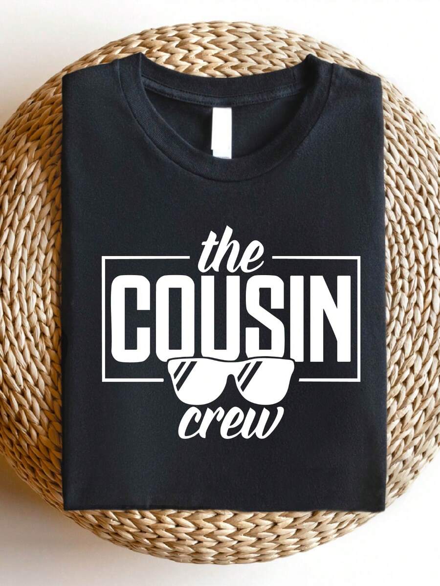 Cousin Crew Shirt, Best Cousins T-Shirt, Cousin Team Tee, Gift For Cousins, Cousin Reunion Shirts, Cousin Quotes T-Shirts, Cousin Trip Tees. SD-3867 - 黑色 - 查看 1