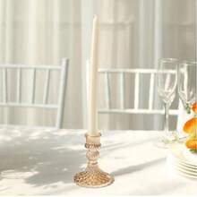 1 Piece/2 Pieces Pole Candle Holder Vintage Creative Glass Candle Holder Wedding Party Potluck Holiday Long Pole Candle Base Decoration Ins Ornament