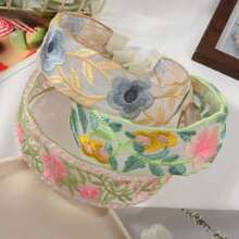 3pcs Elegant Versatile Floral Embroidered Headbands For Women, Suitable For Daily Use, Commute, School, Work, Beach, Party, Mother's Day Gift Hairband Hair Hoop