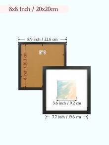 XXBANZHUAN 12x16/12x12/8x8 Zoll Mehrfarbige Bilderrahmen, hochwertig und filigran, können vertikal oder horizontal aufgehängt werden, geeignet für 30x40, 30x30, 20x20 cm Fotos, 6 Farboptionen (Braune Holzmaserung/Helle Holzmaserung/Goldener Streifen/Weißeiche/Milchweiß/Matt Schwarz). Passt sich leicht jedem Einrichtungsstil an, vom Minimalistischen bis zum Modernen. - Verschiedenfarbig - Übersicht 6