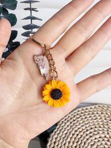 1pc Cute And Funny Butterfly Sunflower Keychain, Suitable For Hanging On Your Bag, An Inspiring Gift. Car Accessories Bag Charm School Goth Y2k - Sunflower Butterfly Earrings - View 15