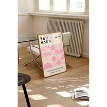 1pc /3PCSWall Arts Posters Optional Frame ModernMid Century Bauhaus Poster Geometric Wall Art Canvas Prints Living Room Bedroom Bright Colourful Artwork For Home Decor ,Wall Art With Frame