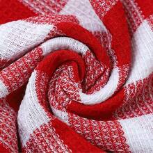 1/2 Ultra Soft Red And White Waffle Pattern Kitchen Towels, Modern Polyester Dish Cloths, Lightweight And Easy To Wash, Suitable For Home And Vacation Decor