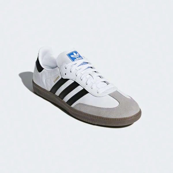 Adidas Samba OG B75806 Classic Leather Sneakers – White/Black/Gum – Timeless Retro Style, Perfect For Casual Wear, Daily Outings, And Vintage Street Looks, Back To School, Y2k Outfits, Sambas - 白色 - 查看 1