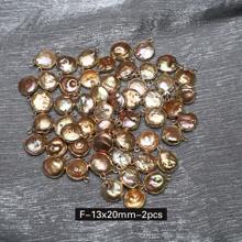 Conjunto de 2 pingentes de pérolas naturais de água doce, pingentes de cruz barroca para colares, pulseiras e acessórios para fazer joias, faça você mesmo, para mulheres e homens