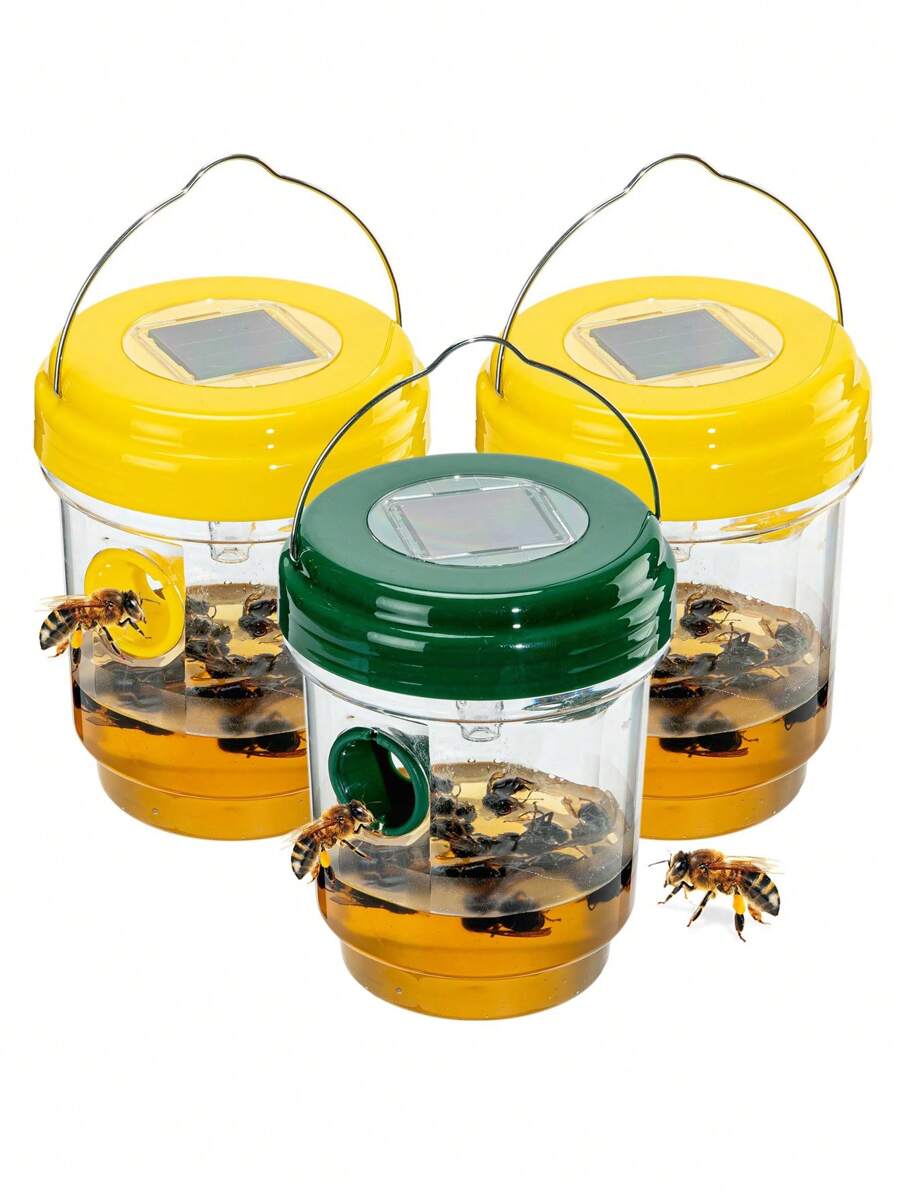 Wespenfalle zum Aufhängen Outdoor, Solar Bienenfalle für den ...