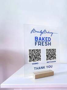 Custom QR Code Sign, Scan To Pay Sign, Small Business Sign, Shop Decor, Business Social Media Sign, Payment Sign, Acrylic Sign, Code Display Sign, Review Sign, QR Code Business Sign, Review Plaque, Small Business Marketing Sign, Acrylic Back To School