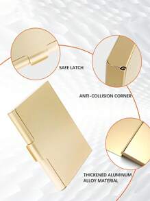 1 peça porta-cartões de visita de metal, porta-cartões de visita, bolso simples, porta-cartões de crédito para mulheres, carteira de dinheiro, mini carteira, bolsa, carteira, cartão