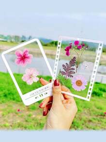 20PCS/40pc/60pc PVC Transparent Diy Bookmarks To Hold Real Dried Flowers And Butterflies, Handmade Page Decorations, Suitable For Readers, Dried Flower Lovers, Bookworms, DIY Gifts, Children's Art Supplies(Flowers Not Included)