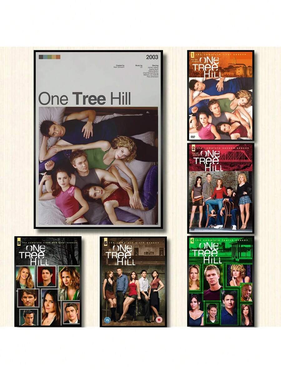 1pc Phim truyền hình cổ điển One Tree Hill Áp phích phim tranh vải Canvas Tranh nghệ thuật treo tường thẩm mỹ Trang trí phòng ký túc xá Quà tặng ngày lễ & sinh nhật, Trang trí văn phòng Sắp xếp tác phẩm nghệ thuật Khung tùy chọn - Nhiều màu - Xem 1