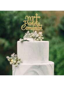 1 件/5 件十字架蛋糕装饰纸板上帝保佑蛋糕装饰用于派对蛋糕装饰洗礼 B Aby Showers - 彩色 - 查看 21