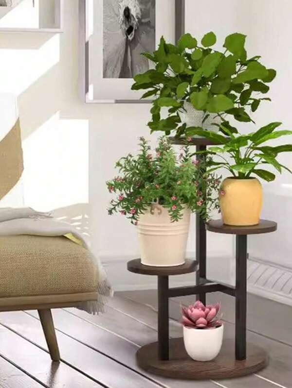 Soporte de pie de varios niveles para floreros, decoración para sala de estar y balcón para exhibir plantas y suculentas en macetas
