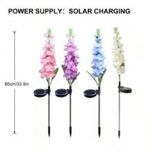 1/2 peças Lâmpada Solar de Jacinto Outdoor, Lamp para Jardim, Gramado, Corredor, Villa, Paisagem, Atmosfera da Equipe, Lâmpada de Flores, Iluminação Externa, para Jardim, Quarto, Festa, Sala de Estar, Acessórios, Quarto, Camping, Casa, Cortinas, Casamento, Parede, Varanda, Cama, Cerca do Jardim, Decoração Fofa de Casa