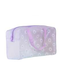 1 件/5 件/10 件半透明 Ditsy 花卉化妆和盥洗包套装 - 粉色、黄色、绿色、蓝色、紫色，适用于旅行收纳袋、化妆包、化妆包、度假收纳包、大容量化妆品收纳化妆盒，可装口红、刷子、护肤品、手机、硬币、小物品，适用于家庭、礼物、度假和节日万圣节圣诞节多功能用途，波西米亚风，适用于假日海滩、浴室收藏、卧室收藏，大容量 - 5PCS,每種顏色各一個 - 查看 19