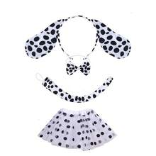 4pcs Fashion Cute Headband Animal Headband Pug Hair Accessories Dalmatian Ear Headband Suitable For Holiday Parties Wear Costume Dance Wear Birthday Gift Holiday Gift Dalmatian Ears Nose Earmuffs Yellow Pug Ear Muffs Prom Halloween - Multicolor - View 4