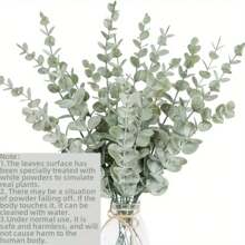 12/18pcs Eucalyptus Stems Artificial Green Eucalyptus Stems Eucalyptus Leaves Decor Eucalyptus Branches Fake Eucalyptus With Fake Leaves 15 Inch Faux Eucalyptus Stem For Vase Wedding Bouquet Home