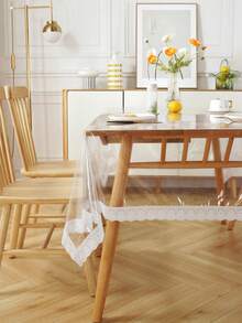 蕾丝边透明极简主义桌布 - 無色 - 查看 10