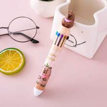 Sanrio 8pcs Sanrio Pompompurin Multicolor Ballpoint Pen, Creative Stationery, Student Planner Pens, Cute Fresh Learning Supplies School Supplies, Back To School