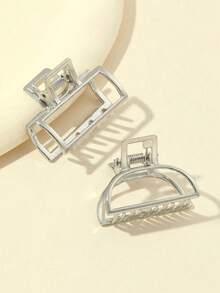 2 件女士小金色十字发夹，空心金属合金发饰适合日常使用、学校、海滩、工作、派对、节日、生日礼物、返校、母亲节发夹爪夹发夹发夹发夹发夹发夹 - 金色 - 查看 5