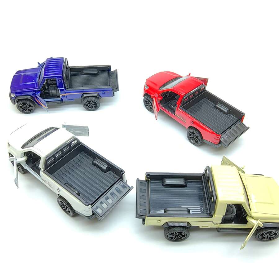 全新 1:36 比例合金仿真皮卡车模型，压铸车辆玩具收藏，适合 3-12 岁儿童，母亲节、节日、儿童节、感恩节礼物，返校 - 彩色 - 查看 1